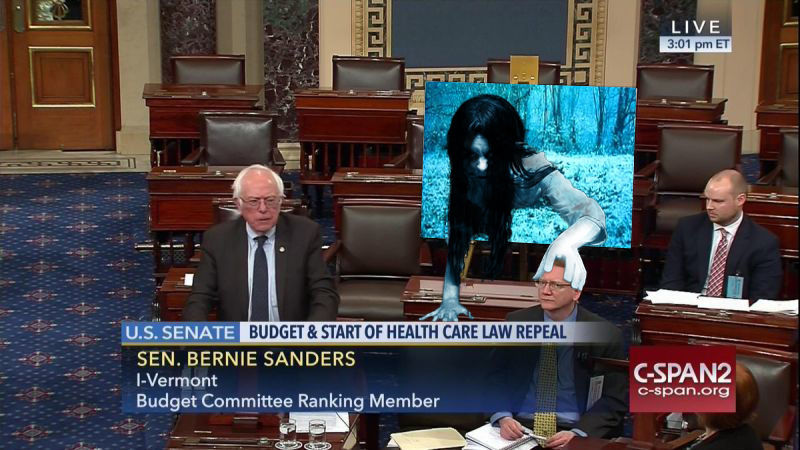 Illustration for article titled 14 Large Posters Bernie Should Have Brought to the Senate Floor Instead of That Trump Tweet